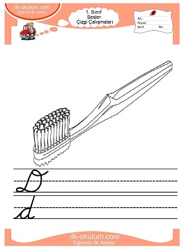 Çocuklar İçin D Sesi Çalışma Sayfaları 